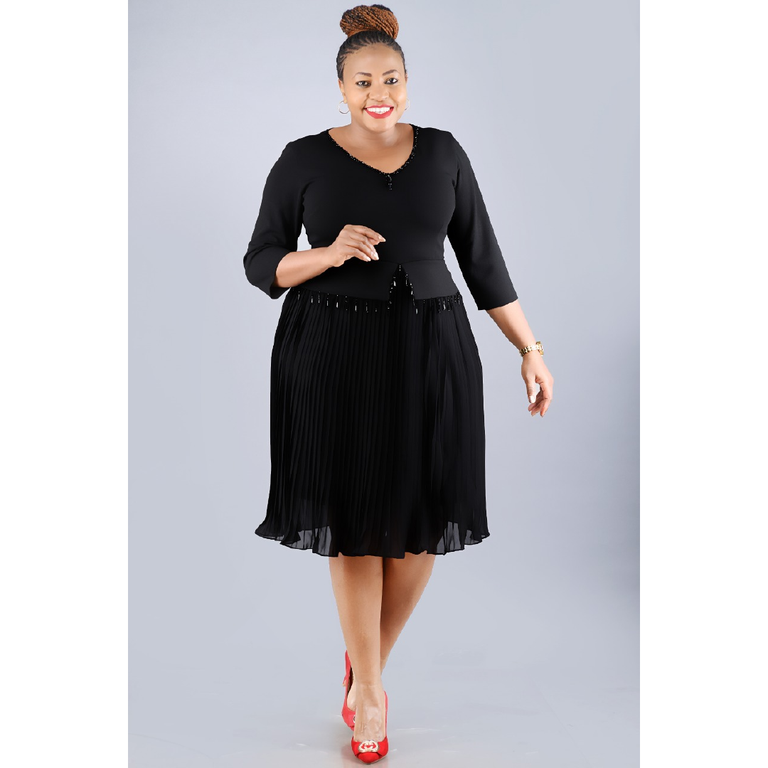 Beautiful Black Ladies Dress - Patty Collections