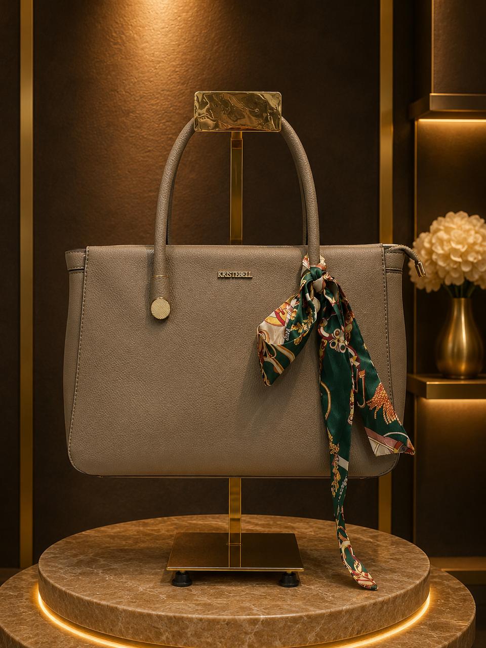A Sophisticated  Green Toute Bag.